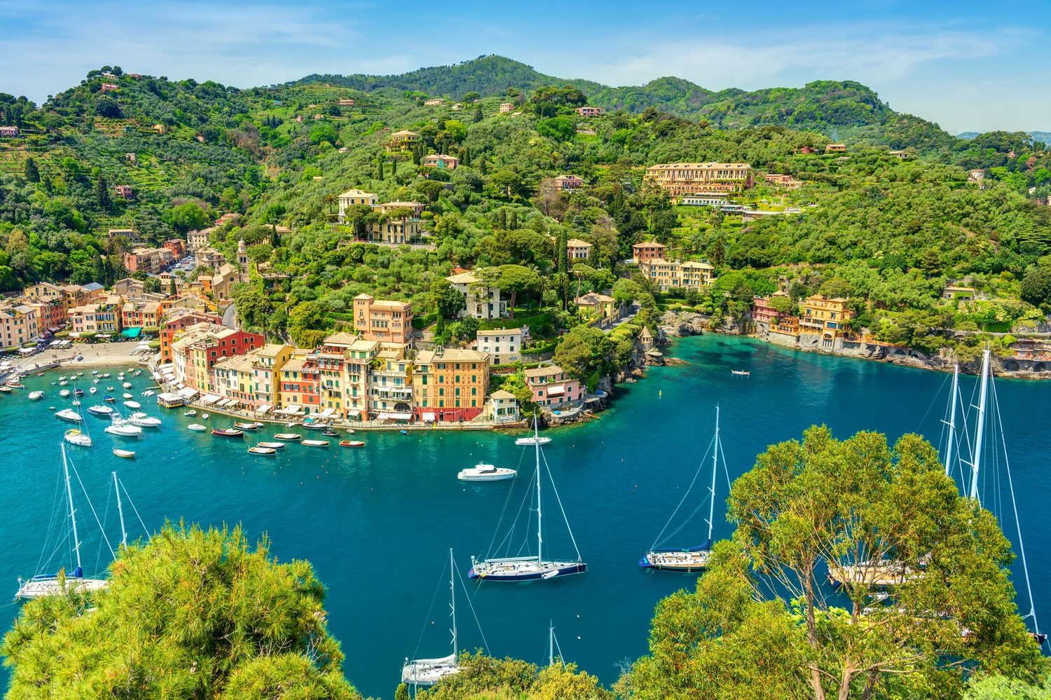 Yacht charter Tuscany and the Italian Riviera — Portofino harbour